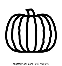 pumpkin plant line icon vector. pumpkin plant sign. isolated contour symbol black illustration