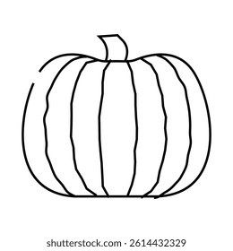 pumpkin plant line icon vector. pumpkin plant sign. isolated contour symbol black illustration