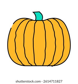 pumpkin plant line icon vector. pumpkin plant sign. isolated symbol illustration
