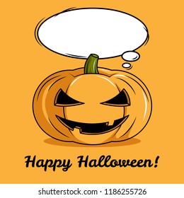 Pumpkin Postcard for Halloween