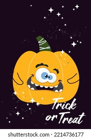 Pumpkin Poster   Printable Halloween card   Holiday celebration print   Trick or treat quote design print