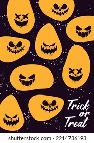 Pumpkin Poster   Printable Halloween card   Holiday celebration print   Trick or treat quote design print
