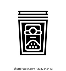 vectores de icono de glifo en polvo de calabaza. signo de la calabaza en polvo. ilustración de símbolo aislado