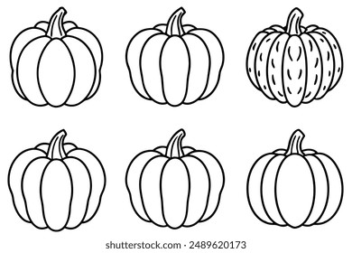 Pumpkin Pulp Line Art Abstract Creation
