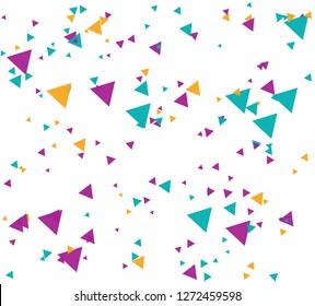 pumpkin purple turquoise triangles arranged randomly texture vector