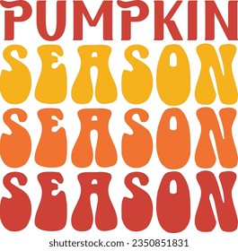 pumpkin retro svg design and eps file