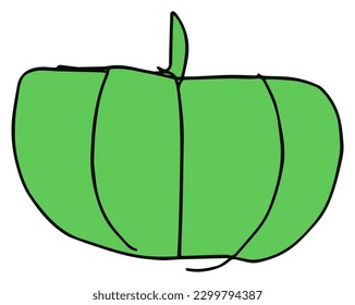 Pumpkin Rough hand drawing Cute