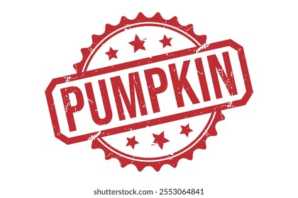 ILUSTRACIÓN VECTORIAL de sello de goma de calabaza sobre fondo blanco