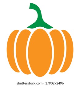 Pumpkin in rustic style. Healthy fresh nutrition. Flat vector icon. Flat abstract design. Symbol, logo illustration. Pumpkin in modern style. Simple vector illustration. Modern abstract design