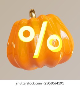 pumpkin sale 3d vector autumn holiday halloween
