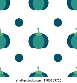 El fondo de la calabaza es transparente. Ilustración de papel de ajuste. Diseño de plantillas de vectores. Textura repetitiva. Fondo de dibujos animados de vacaciones.