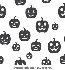 Pumpkin Seamless happy helloween character vector