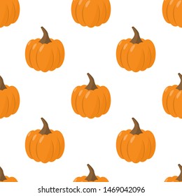 pumpkin seamless pattern. Bright illustration for fabric and wallpaper design.
