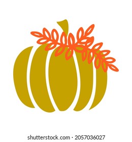 Pumpkin seamless pattern for fall hollyday. Thanksgiving and Halloween Elements.Pumpkin Flat Design Vegetable Icon