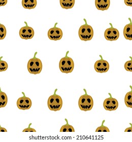 Pumpkin seamless pattern for Halloween