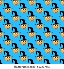 pumpkin seamless pattern for Halloween, holiday, textile, paper
