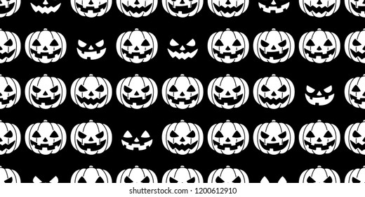 pumpkin seamless pattern Halloween vector ghost spooky scarf isolated repeat wallpaper tile background white