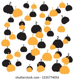 Pumpkin seamless pattern Halloween vector. Scarf isolated repeat wallpaper tile background.