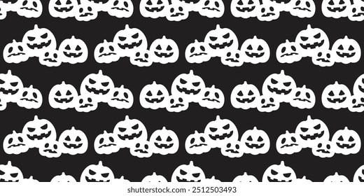 pumpkin seamless pattern halloween vector jack o lantern doodle cartoon character gift wrapping paper tile background repeat wallpaper scarf isolated