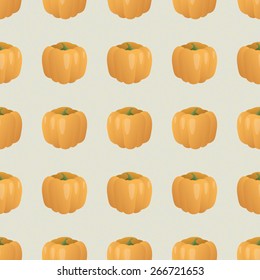 Pumpkin seamless pattern. Healthy food. Series of vector illustrations