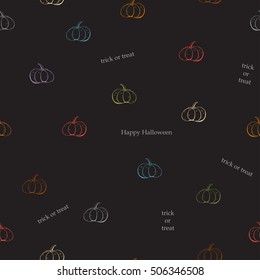Pumpkin. The seamless pattern with pumpkins. Halloween pattern.