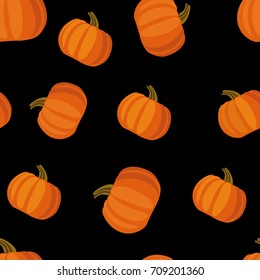 Pumpkin seamless pattern. Vector backdrop. Stylish autumn wrapping paper design.