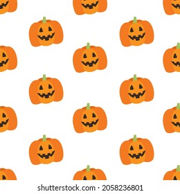 Pumpkin seamless pattern. Vector pattern with pumpkin for halloween.