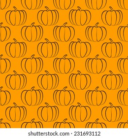pumpkin seamless pattern - vector illustration. eps 8