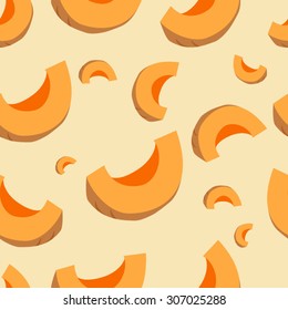 Pumpkin seamless pattern vector illustration