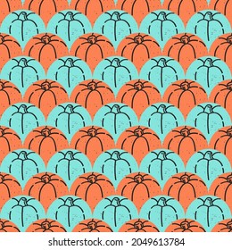 Pumpkin seamless pattern for wallpaper, web sites, wrapping paper, for fashion prints, fabric, banner design.