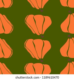 Pumpkin seamless vector illustration.