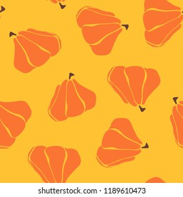 Pumpkin seamless vector illustration.