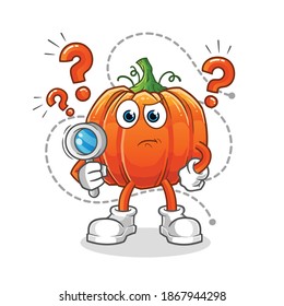 pumpkin searching illustration. character vector