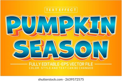 Pumpkin season font Text effect editable
