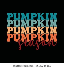 Pumpkin Season Halloween T-Shirt Design.