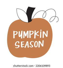 Pumpkin Season hand lettering and illustration