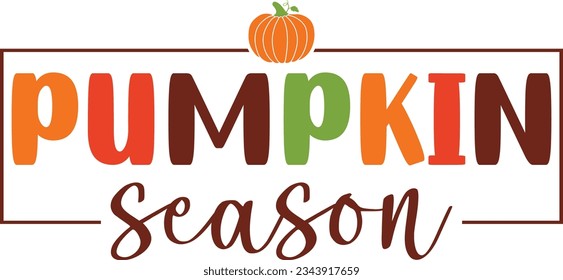 Pumpkin Season Retro T-shirt Design