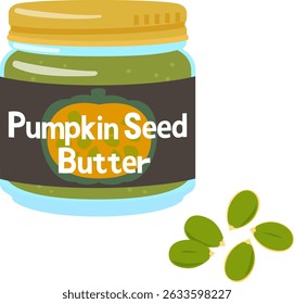 Pumpkin seed butter in a jar
