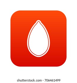 Pumpkin seed icon digital red for any design isolated on white vector illustration
