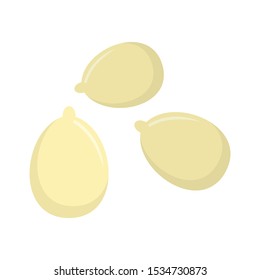 Pumpkin seed icon. Flat illustration of pumpkin seed vector icon for web design