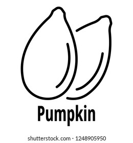 Pumpkin seed icon. Outline pumpkin seed vector icon for web design isolated on white background