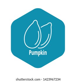 Pumpkin seed icon. Outline pumpkin seed vector icon for web design isolated on white background