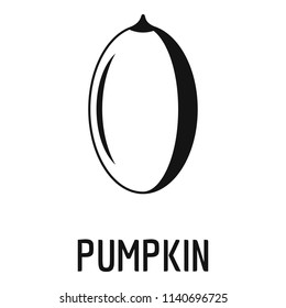Pumpkin seed icon. Simple illustration of pumpkin seed vector icon for web design isolated on white background