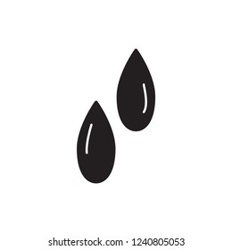 pumpkin seed icon vector glyph style. nut and bean icon