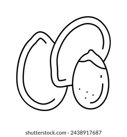 pumpkin seed line icon vector. pumpkin seed sign. isolated contour symbol black illustration
