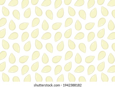 Pumpkin Seed Pattern Wallpaper. Pumpkin Seed Vector.