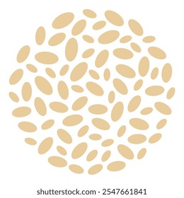 Sementes de abóbora ou pepino Circle Background Texture em minimalismo moderno. Papel de Parede Comendo Saudável 