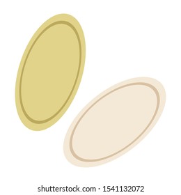pumpkin seeds flat icon on white background. You can be used plug icon for several purposes.