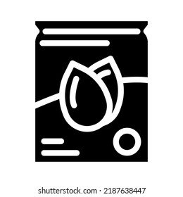 pumpkin seeds glyph icon vector. pumpkin seeds sign. isolated symbol illustration