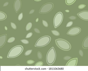 Pumpkin seeds seamless pattern. Healthy food with rich nutritional value. Background for wrapping paper, print, fabric and printing. Vector illustration